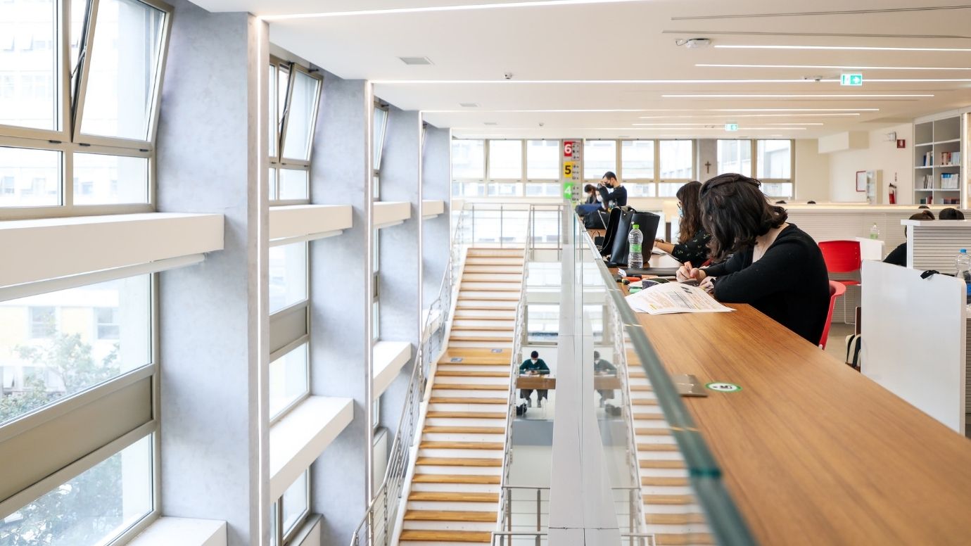 Aula studio della facoltà di Medicina e Chirurgia del Policlinico Gemelli dell’Università Cattolica del Sacro Cuore.