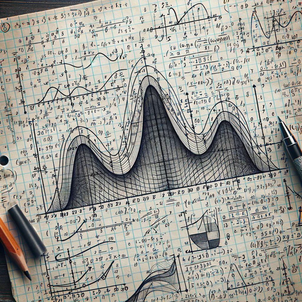 Foglio di carta millimetrata con funzioni logaritmiche disegnate a mano ed esercizi.