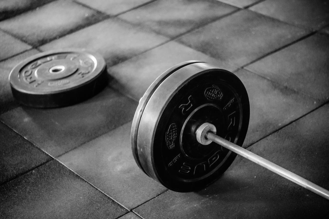 Bilanciere per l'allenamento in palestra.
