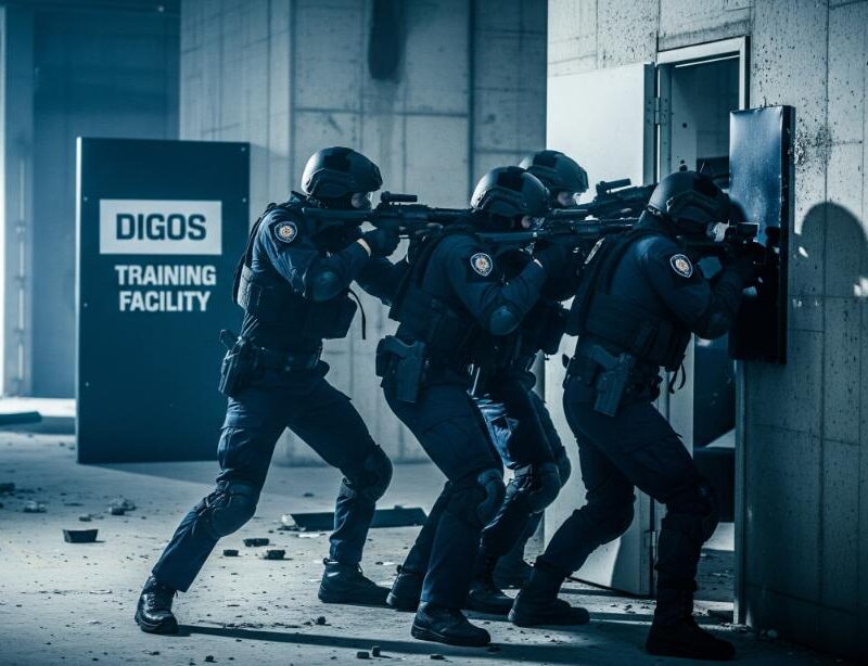 agenti della digos effettuano un'operazione anti terrorismo