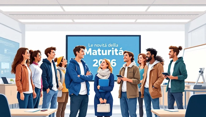 durante la maturità 2026 degli studenti discutiono tra di loro su come è andato l'esame orale