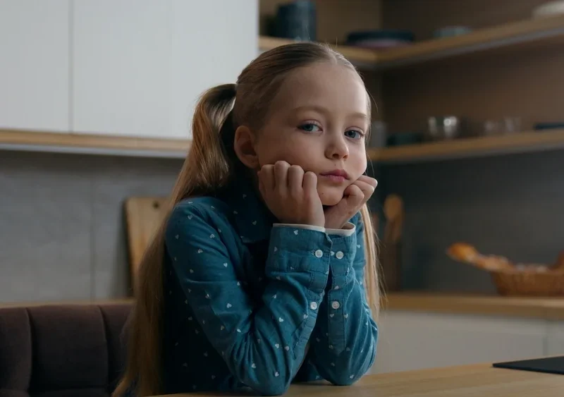 bambino pensieroso perché ha difficoltà scolastiche e ha bisogno di ripetizioni