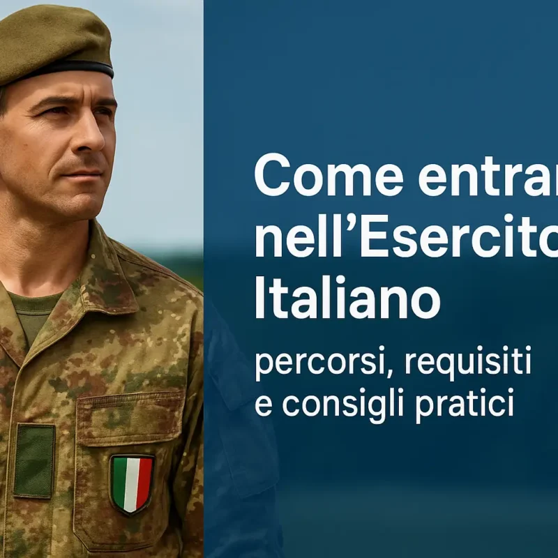 immagine di copertina pe rcome entrare nell'esercito italiano che rappresenta un militare davanti a dei carroarmati