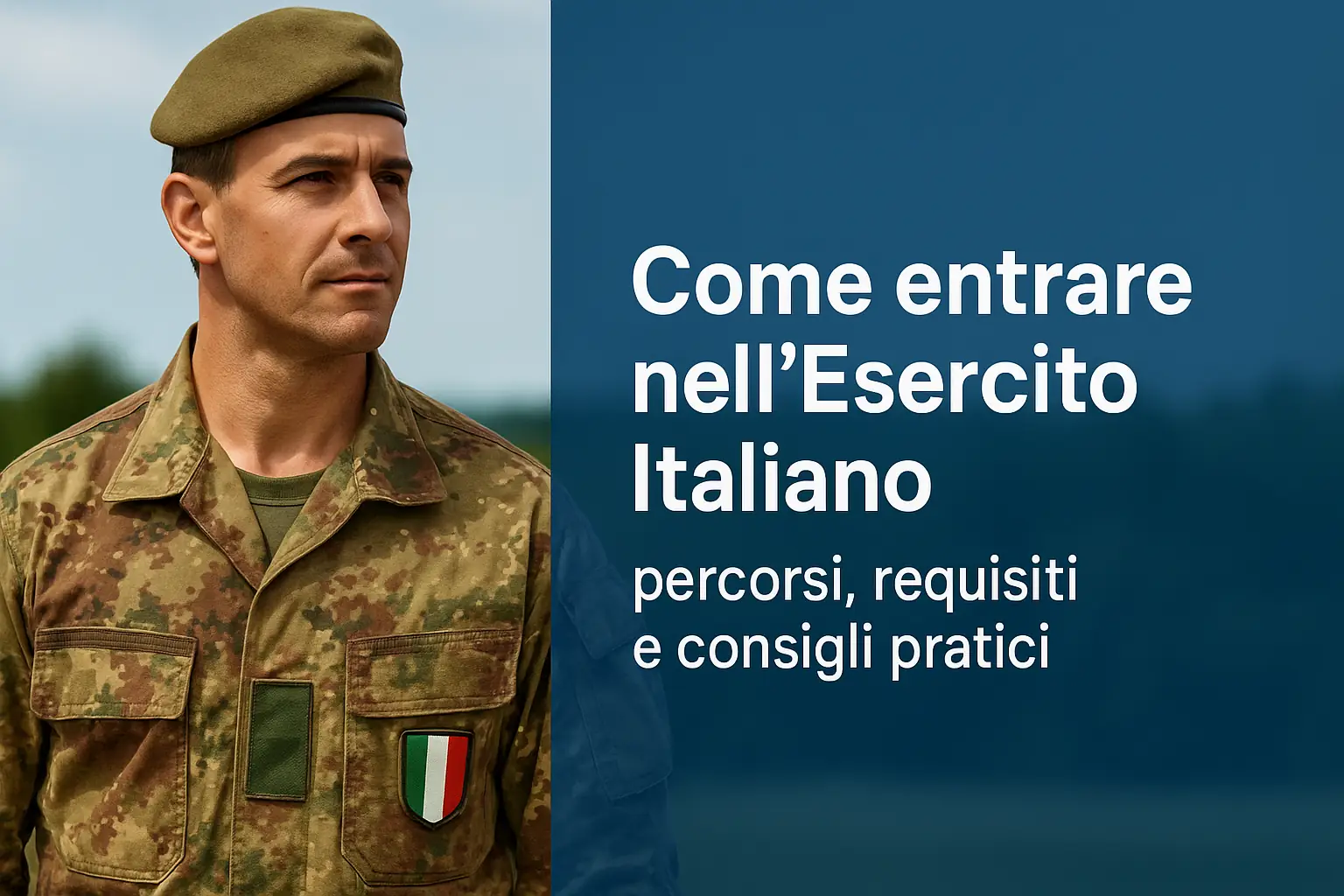 immagine di copertina pe rcome entrare nell'esercito italiano che rappresenta un militare davanti a dei carroarmati