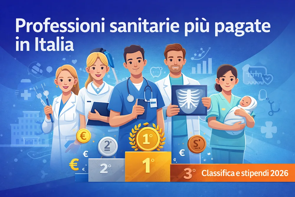 Professioni sanitarie più pagate: classifica stipendi 2026, percorsi e strategia per entrare