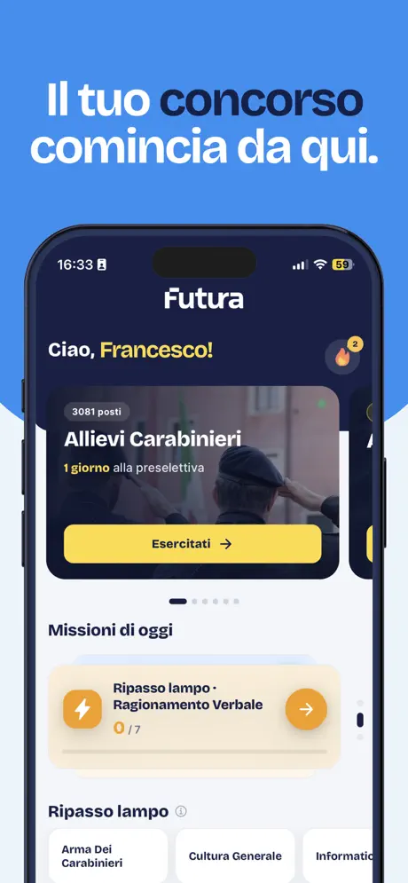 Screenshot 3 dell'app Quiz Concorsi Futura