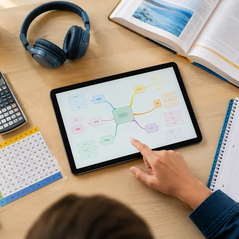 bambino dsa indica un tablet utilizzato per lo studio come misura compensativa