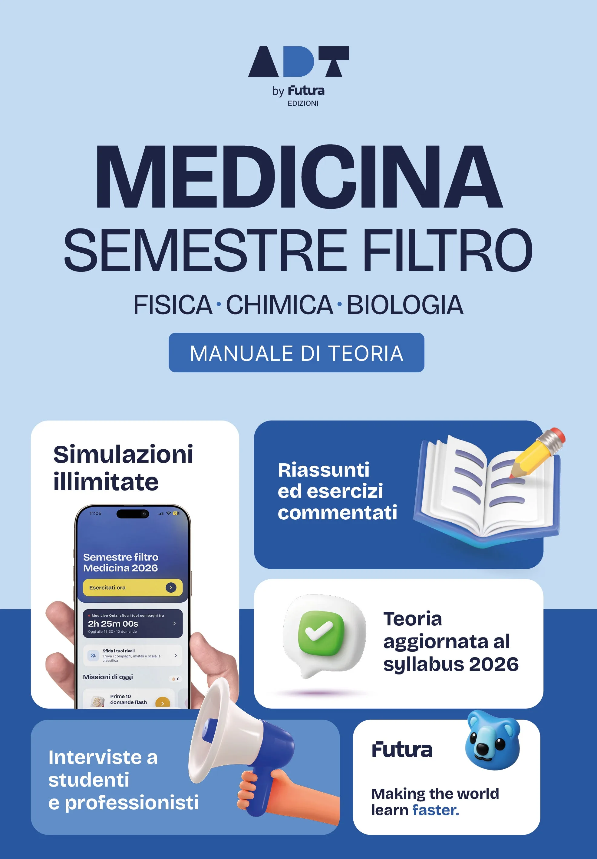 Manuale di Teoria Semestre Filtro Medicina — copertina del manuale