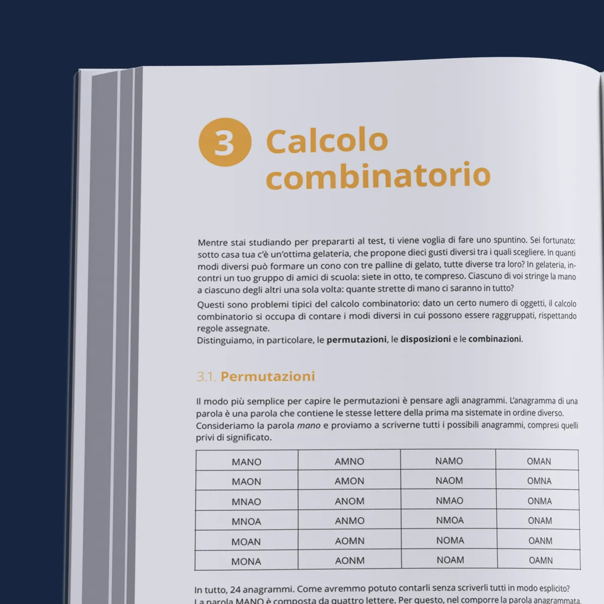 Interni del manuale di preparazione (Kit Teoria + Pratica) per il il test Bocconi