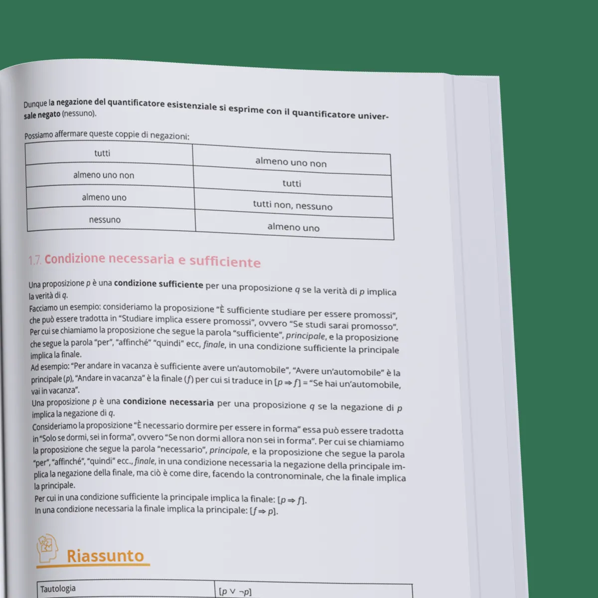 Interni del manuale di preparazione (teoria) per il tolc-e