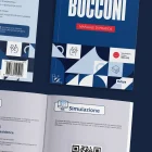 Interni e copertina del manuale di preparazione (Kit Teoria + Pratica) per il il test Bocconi