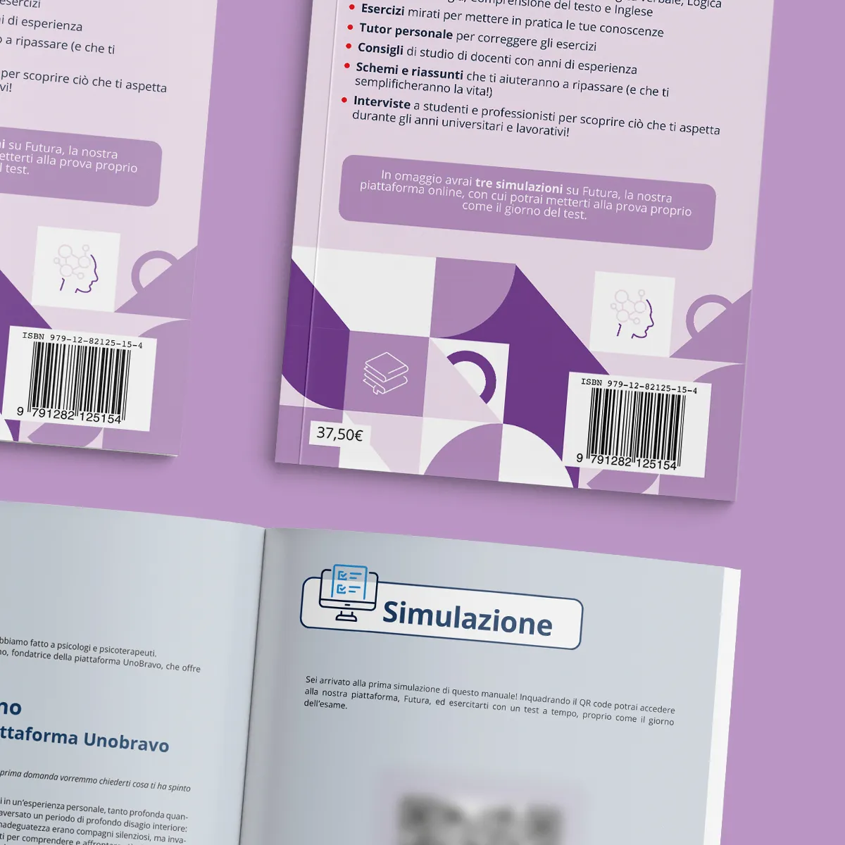 Interni e copertina del manuale di preparazione (teoria) per il tolc-psi